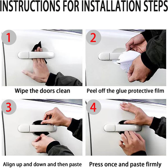 14 pcs car Door Wrist Scraper Door Bumper Strip Bumper Strip Anti-Friction Anti-Scratch Trim car Door Handle Anti-Scratcher