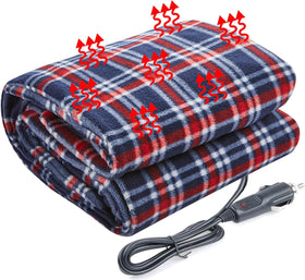 Heated Blanket Electric Blanket Throw 58.3x 41.76 Car Electric Blanket Fast Heating UL Certification Overheating Protection Fleece Heating Blanket