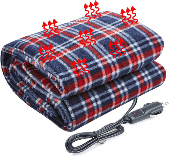 Heated Blanket Electric Blanket Throw 58.3x 41.76 Car Electric Blanket Fast Heating UL Certification Overheating Protection Fleece Heating Blanket