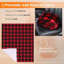 Heated Car Blanket 12-Volt Electric Blanket for Car Truck SUV RV Portable Heated Throw for Camping Red Buffalo Plaid 59 x 43-6