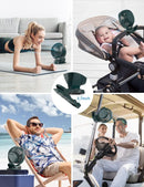 Camping Fan with Remote Control - 12000mAh Rechargeable Battery Powered Fan Camping Fans for Tents with LED light & Hanging Hook Rechargeable Battery Operated Ceiling Fans for Tent RV Bed Green-4