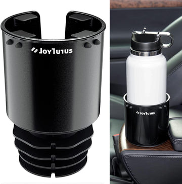 Large Stable Cup Holder Expander for YETI Hydro Flask Hold 18-40 oz Bottles and Mugs Car Cup Holder Adapter with Adjustable Rubber Base
