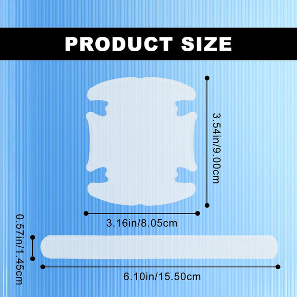 8Pcs Waterproof Car Door Handle and Rear View Mirror Scratch Protector Sticker Transparency Anti-Scratches Cup Protector