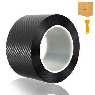 Upgraded carbon fiber wrap door sill protector car door protector edge guards car vinyl wrap Vinyl Automotive Protection Film Anti-Collision Fits for car Truck SUV Motorcycle (2.7In x 33Ft)