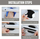 8Pcs Car Door Handle Bowl Sticker Reflective Car Door Handle Paint Scratch Protector Self-Adhesive Scratch Collision Protection Guard Auto Exterior Decor Universal for SUV Truck RV (Black)-2