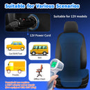 12V Cooling Car Seat Cover with 16 Fans Automotive Seat Cooler Pad for Front Seats Ventilated Car Seat Cushion with Breathable Design & Instant (Seat Cover and Back Cover)-5