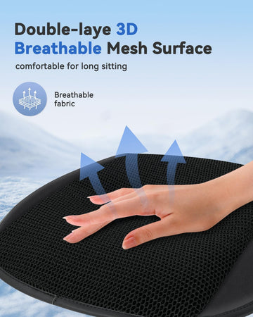 Cooling Car Seat Cover Ventilated Cooled Seat Cover for Car Seat Cooling Pad with 3 Adjustable Speeds USB Plug Universal Fit for Trucks & SUVs Breathable Mesh Home Office Use - 0