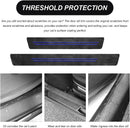 4 PCS Car Door Sill Protector Waterproof Carbon Fiber Style Car Door Entry Guard Sill Protector Anti-Scratch Door Threshold Strips Stickers for Most Vehicles Car Accessories (Blue-4pcs)-3