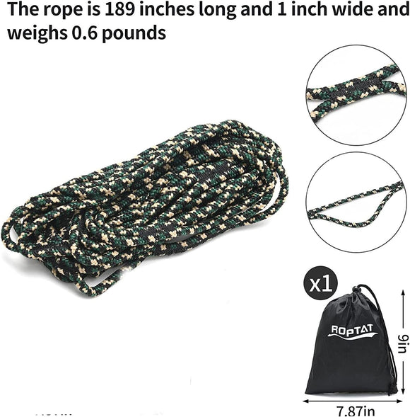 Campsite Storage Strap with 12 PCS Buckles&6 Clothes Pins Clothesline Hanging Gear for Tent Campers Car Camping Garden Supplies Family RV Trailer Hanging Gear (Without Buckles)