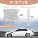 10 PCS Bling Car Door Handle Protector Shiny Crystal Rhinestone Anti-Scratch Universal Cars Door Handle Protective Cover Glitter Auto Accessories for Women (White)-3