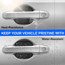 4PCS Car Door Handle Stickers Scratch Protectors Carbon Fiber Car Door Handle Bowl Sticker Universal Door Handle Protective Film for Most Models (Medium)-5