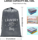 2 Pack Extra Large Travel Laundry Bag Dirty Clothes Organizer with Drawstring Heavy Duty Travel Laundry Bags Easy Fit a Laundry Hamper Travel Essentials-6