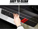 Door Sill Protector Compatible with Dodge Charger Challenger 4PCS Door Sill Protector with Plastic Scraper Carbon Fiber Leather Door Entry Guard Decoration-4