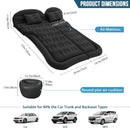 Car Bed SUV Air Mattress Car Air Mattress with Home Power Adapter Electric Pump 2 Inflatable Pillows and 2 Footrests for Back Seat Side Seat Trunk Sleeping Thickened Camping Bed - Black-6