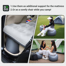 SUV Air Mattress Thickened Flocked Camping Bed for Car Trunk & Back Seat Includes Electric Pump & 2 Foot Pedals Portable Inflatable car Mattress (Gray)-2