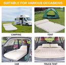 SUV Air Mattress Thickened and Double-Sided Flocking Travel Camping Bed with 2 Pillows & Electric Pump Dedicated Mobile Cushion Inflatable Bed for SUV Trunk and Rear Seat (Beige and Coffee)-4