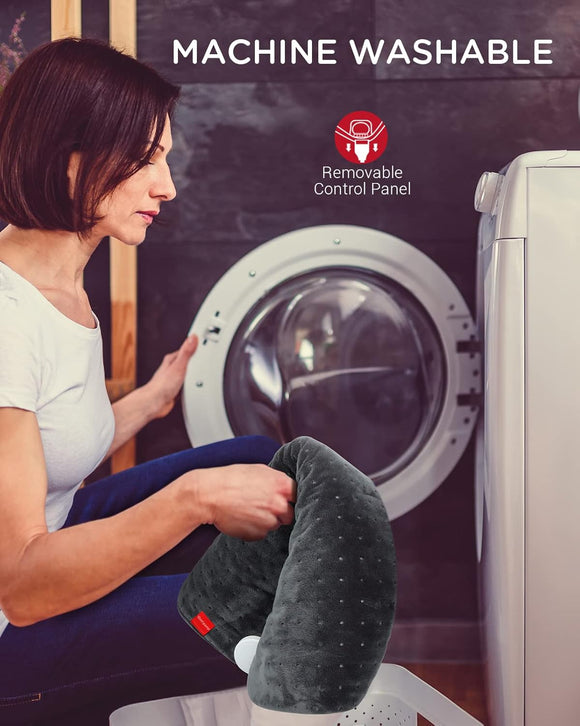 12V/24V Car Electric Blanket for Back Pain Relief 4 Heat Settings 11 Auto-Off Portable Mini Travel Blanket for Back Pain Neck Shoulders and Cramps Relief 12 x 24 Washable