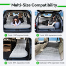 SUV Air Mattress Thickened Flocked Camping Bed for Car Trunk & Back Seat Includes Electric Pump & 2 Foot Pedals Portable Inflatable car Mattress (Gray)-4