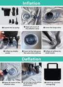 SUV Air Mattress Inflatable SUV Mattress Bottle and Phone Holder Thickened Flocking & PVC Surface Car Air Mattress with Electric Air Pump Travel Mattress for Car Camping Road Trip (Black)-5