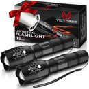 LED Flashlight 2 Pack Bright Tactical Torch High Lumens with 5 Modes Waterproof Zoomable Flash Light Christmas Stocking Stuffers Gifts for Men Hunting Camping Essentials Gear-1