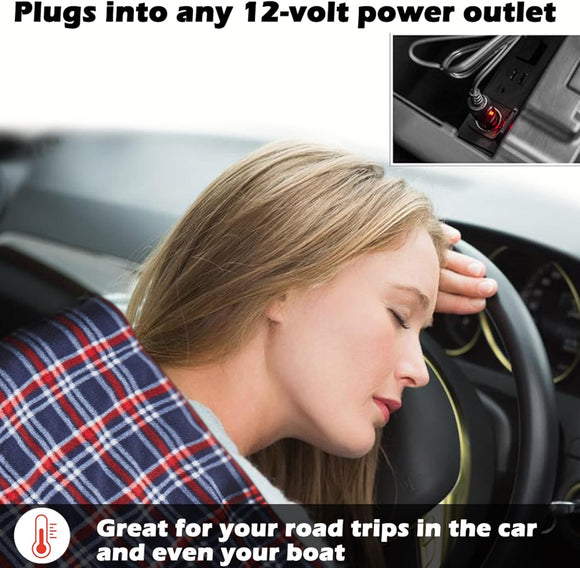 Heated Blanket Electric Blanket Throw 58.3x 41.76 Car Electric Blanket Fast Heating UL Certification Overheating Protection Fleece Heating Blanket