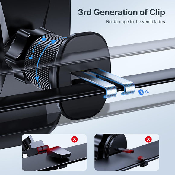 Phone Holders for Your Car, [Thick Case & Heavy Phone Friendly] Universal Cell Phone Car Mount, 3-in-1 Phone Mount for Car Dashboard Windshield Air Vent Fit for All Smartphones