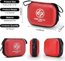 Mini First Aid Kit - 150 Piece Small Waterproof Hard Shell Medical Kit for Home Car Travel Camping Truck Hiking Sports Office Vehicle & Outdoor Emergencies- Small First Aid Medical Kit (Red)-2