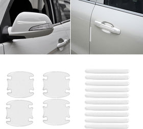 14 PCS Car Door Handle Scratch Protector Universal Waterproof Anti-Scratches Car Door Cup Protector Transparent 14