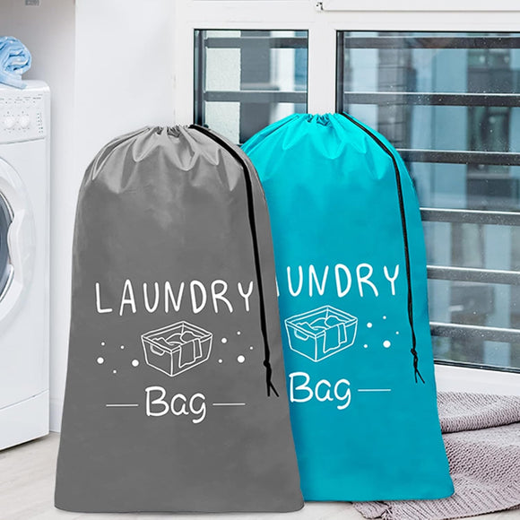 2 Pack Extra Large Travel Laundry Bag Dirty Clothes Organizer with Drawstring Heavy Duty Travel Laundry Bags Easy Fit a Laundry Hamper Travel Essentials