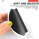 4Pcs Car Door Handle Stickers 3D Carbon Fiber Texture Auto Door Cup Protective Film TPU Scratch Protector Cover Guard Pad Vehicle Door Bowl Paint Cover Universal for Most Models (3.743.93)-3