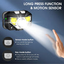 Headlamp Flashlight Lumen Ultra-Light Bright LED Rechargeable Headlight with White Red Light 2-Pack Waterproof Motion Sensor Head Lamp 8 Modes for Outdoor Camping Running Hiking Fishing-3