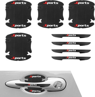 8PCS Car Door Protector Sports Car Door Handle Scratch Protector Door Handle Bowl Sticker Doors Handle Protection Accessories Universal for Most Car SUV Truck