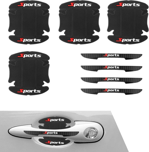 8PCS Car Door Protector Sports Car Door Handle Scratch Protector Door Handle Bowl Sticker Doors Handle Protection Accessories Universal for Most Car SUV Truck