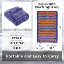 Wearable Car Electric Blanket 12 Volt Heated Travel Blanket Plug in Heating Throw for Car Truck SUV Van with Controller 2 Heating Level Ideal for Camping Traveling(41x55 Blue)-6