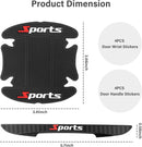 4PCS Car Door Protector+4PCS Car Door Handle Protector Sports Car Door Handle Scratch Protector Universal Car Door Edge Protector Car Decorations Fit Most Car SUV Truck-2