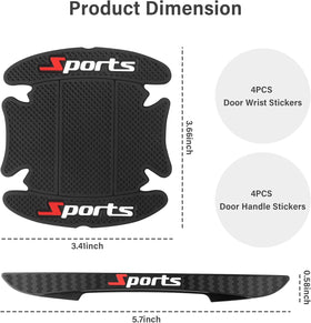 4PCS Car Door Protector+4PCS Car Door Handle Protector Sports Car Door Handle Scratch Protector Universal Car Door Edge Protector Car Decorations Fit Most Car SUV Truck - 0