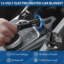 Car Heated Blanket - 12-Volt Portable Blanket for Car Truck SUV RV - Soft Flannel and Sherpa - Travel Size 59 x 43-4