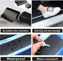 4Pcs Car Door Sill Protector Reflective 4D Carbon Fiber Leather Sticker Decoration Door Entry Guard Accessories Compatible with Colo4x4rado Off Road (White)-2