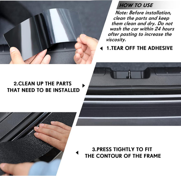 Car Door Edge Guards Door Sill Protector Automotive Entry Guard Anti Collision Scuff Sill Trim Protection Strips for Most Cars Vehicles Accessories(2.8 Inch Wide 16.4 Feet Black)