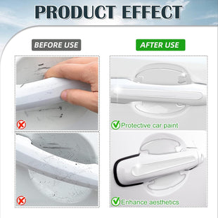 16PCS Car Door Handle Protector Waterproof Anti-Scratch Paint Invisible Cars Door Handle Bowl Sticker Avoiding Scratches Auto Exterior Accessories Protection Film for Most Models (Clear Transparent)
