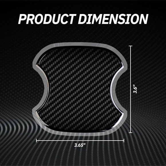4PCS Car Door Handle Protectors Anti-Scratch TPU Carbon Fiber Protective Film 3D Door Cup Sticker Universal Fit for Most Cars SUVs Trucks Car Exterior Accessories