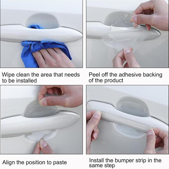 14PCS Car Door Protector Rearview Anti-Collision Bumper Trim Guard Sticker Universal Anti-Scratch Guard Stickers Universal for Most Car Handle