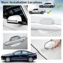 16PCS Car Door Handle Protector Waterproof Anti-Scratch Paint Invisible Cars Door Handle Bowl Sticker Avoiding Scratches Auto Exterior Accessories Protection Film for Most Models (Clear Transparent)-5