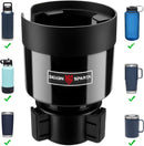Car Cup Holder Expander with Adjustable Base Compatible with Hydro Flasks 32/40 Ounce Compatible with Yeti Ramblers 20/26/30 Ounce Other Bottles in 3.4-3.8 (Black)-1