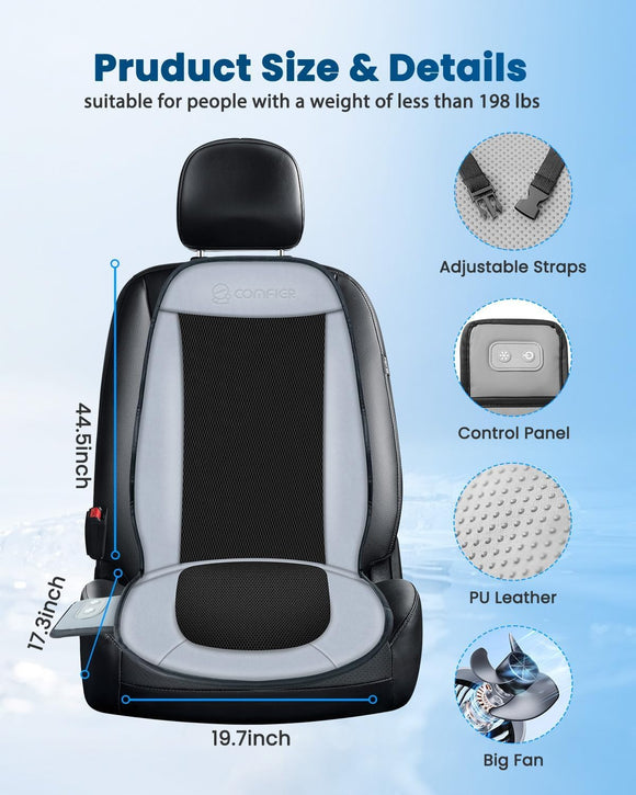 Cooling Car Seat Covers Front Seats Black 12V Cooling Car Seat Cushions Front Seat Covers for Cars SUV Universal