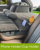 SUV Air Mattress Inflatable SUV Mattress Bottle and Phone Holder Thickened Flocking & PVC Surface Car Air Mattress with Electric Air Pump Travel Mattress for Car Camping Road Trip (Black)-6