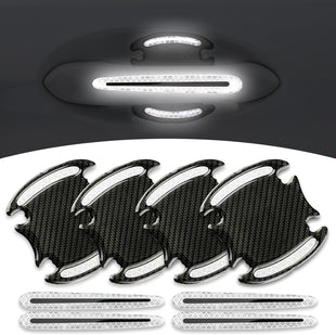Car Door Handle Protector Car Handle Cover Car Handle Protectors for Vehicles Universal for Most Cars Trucks and Vans (White & Black #8PCS)