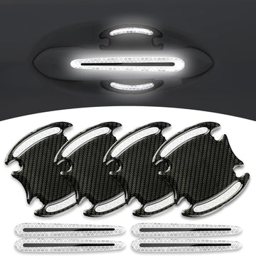 Car Door Handle Protector Car Handle Cover Car Handle Protectors for Vehicles Universal for Most Cars Trucks and Vans (White & Black #8PCS)