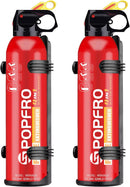 Portable Fire Extinguisher | 4-in-1 Small Fire Extinguisher for Home Garage Kitchen Car | For Electric Textile and Grease Fires | Non-Toxic Easy Clean | Wall Mount Incl (2PK)-1