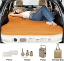 SUV Air Mattress with Built-in Pump & 2 Pillows Thickened Flocked PVC Quick 90-Seconds Inflation Air Bed Portable & Durable Car Air Bed for Camping Travel Truck-4